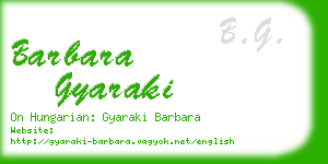 barbara gyaraki business card